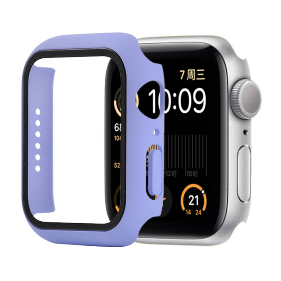 Shockproof PC+Tempered Glass Protective Case with Packed Carton For Apple Watch 44mm(Orange), For...