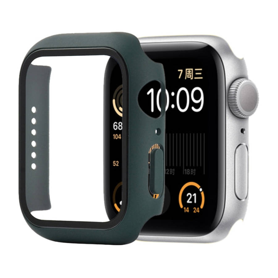 Shockproof PC+Tempered Glass Protective Case with Packed Carton For Apple Watch 44mm(Orange), For...
