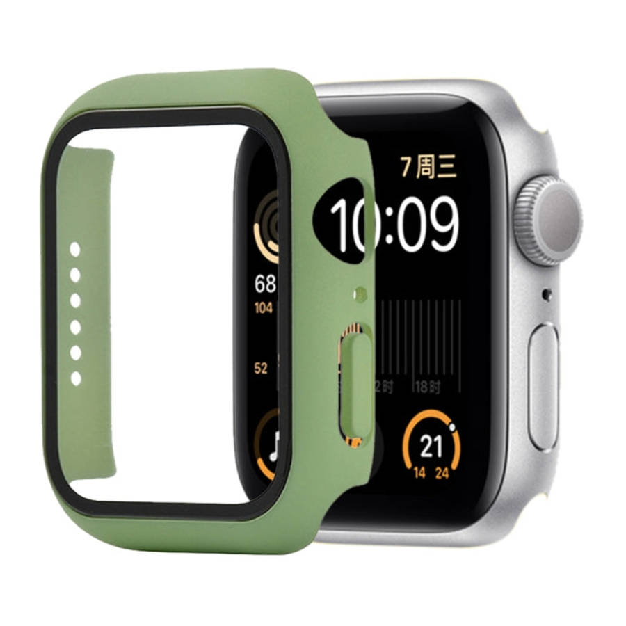 Shockproof PC+Tempered Glass Protective Case with Packed Carton For Apple Watch 44mm(Orange), For...