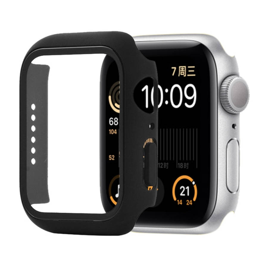 Shockproof PC+Tempered Glass Protective Case with Packed Carton For Apple Watch 44mm(Orange), For...