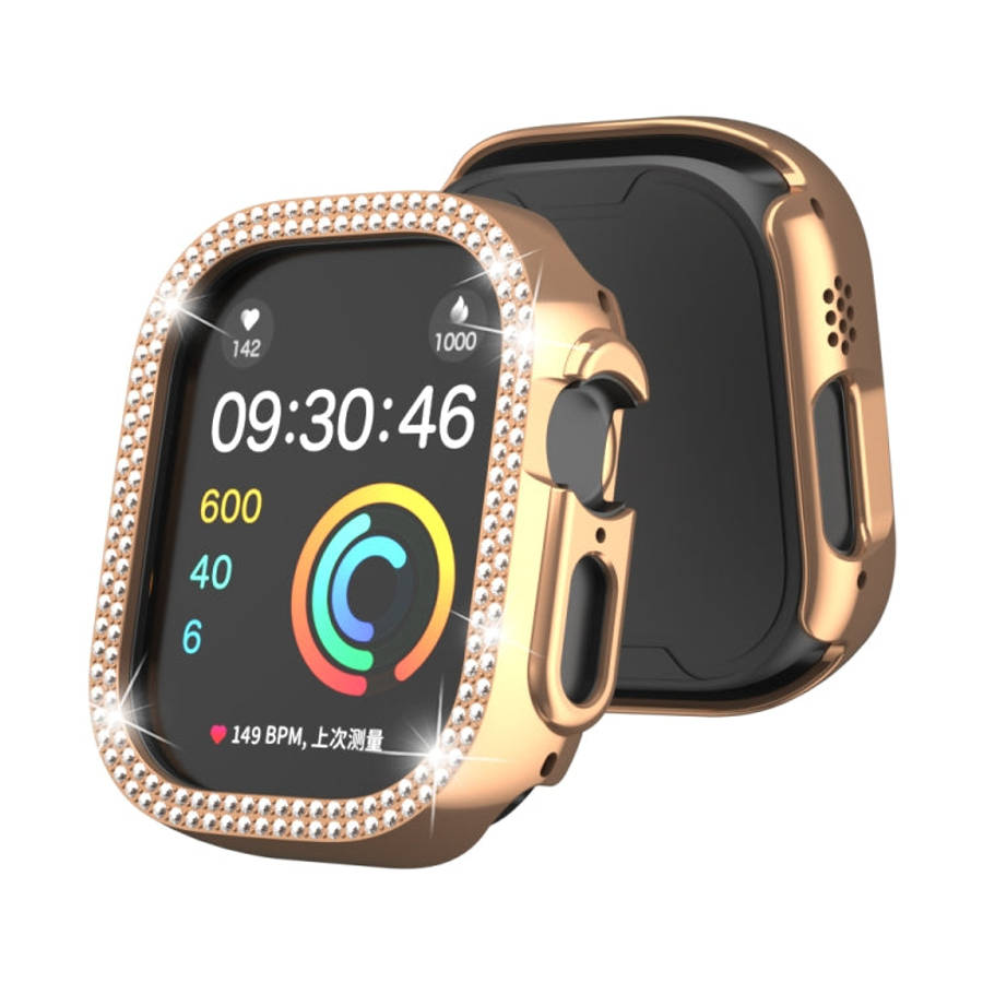 Double Row Diamond Hollow PC Watch Case, For Apple Watch Ultra 2 / Ultra 49mm