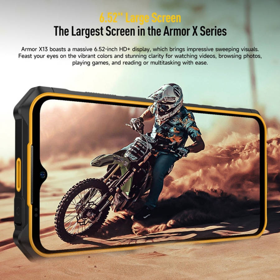 Ulefone Armor X13, IP68/IP69K Rugged Phone, 6.52 inch Android 15 MediaTek Helio G36 Octa Core, Ne...