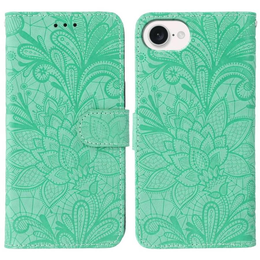Lace Flower Embossing Flip Leather Phone Case, For iPhone 18 Pro / 17 Pro, For iPhone 18 Pro Max ...