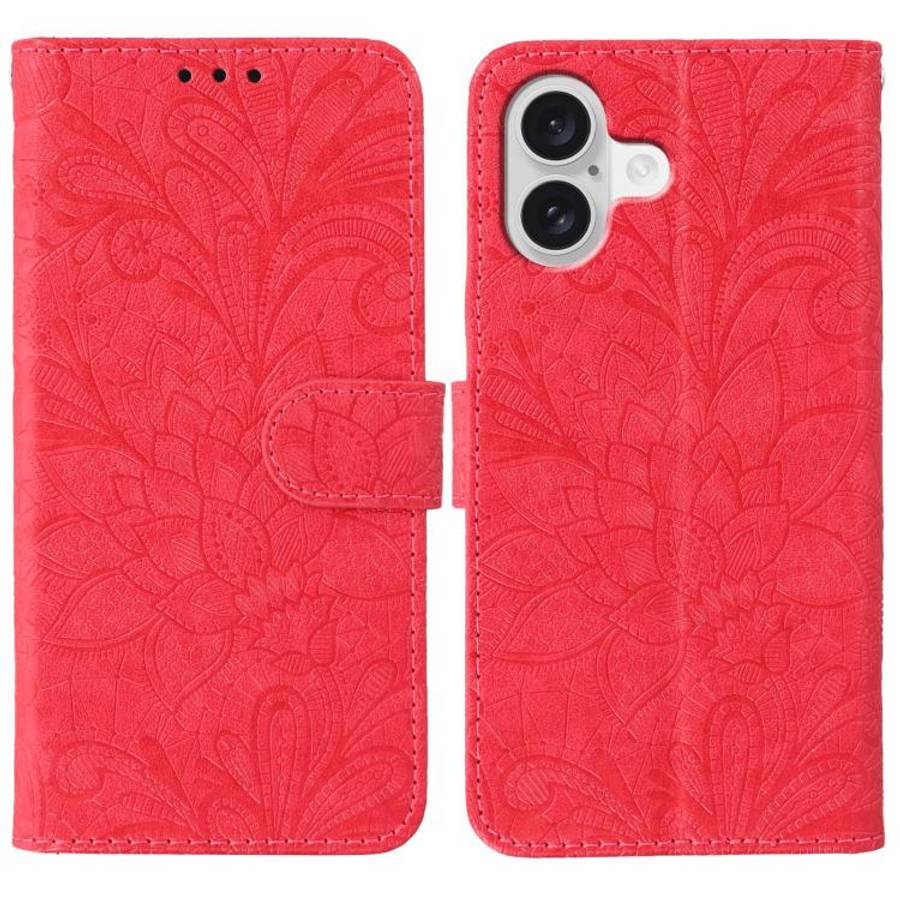 Lace Flower Embossing Flip Leather Phone Case, For iPhone 18 Pro / 17 Pro, For iPhone 18 Pro Max ...