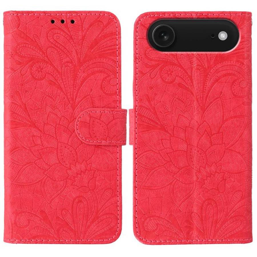 Lace Flower Embossing Flip Leather Phone Case, For iPhone 18 Pro / 17 Pro, For iPhone 18 Pro Max ...