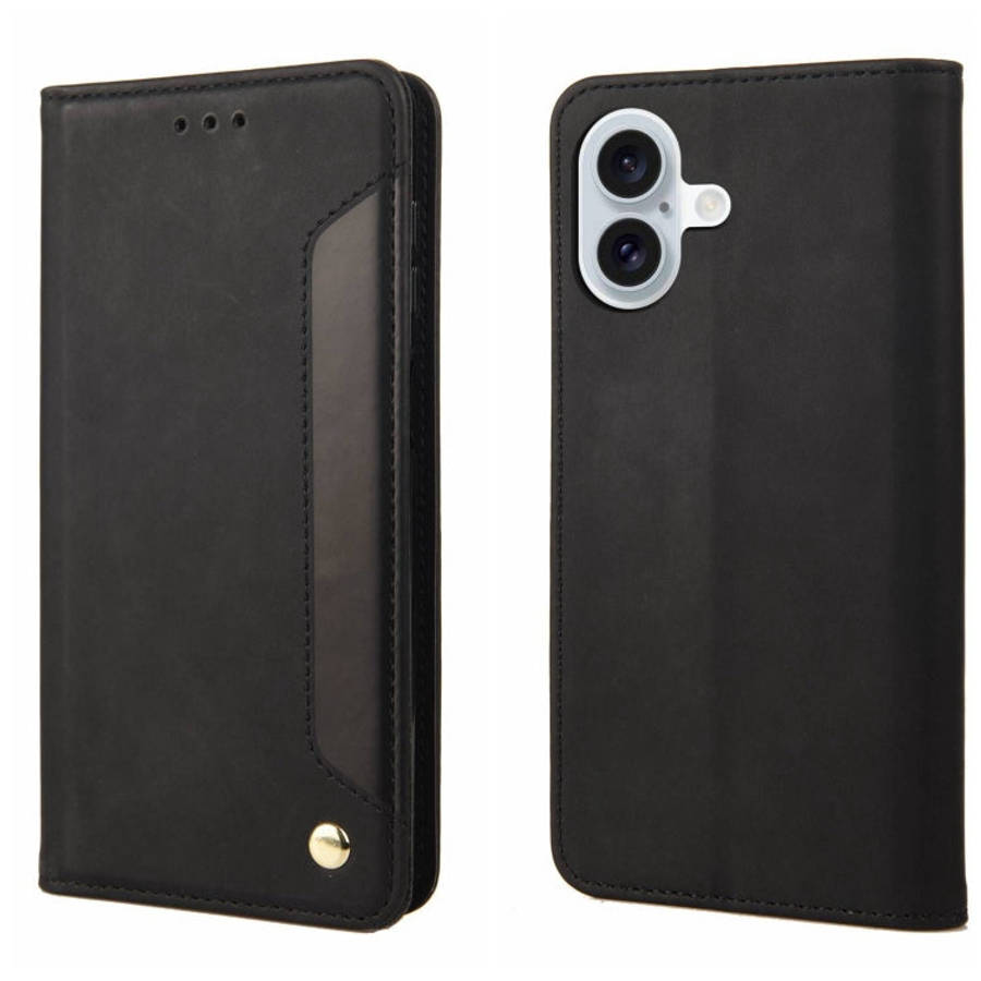 Skin Feel Splicing Leather Phone Case, For iPhone 16, For iPhone 15 Pro Max, For iPhone 15 Pro, F...