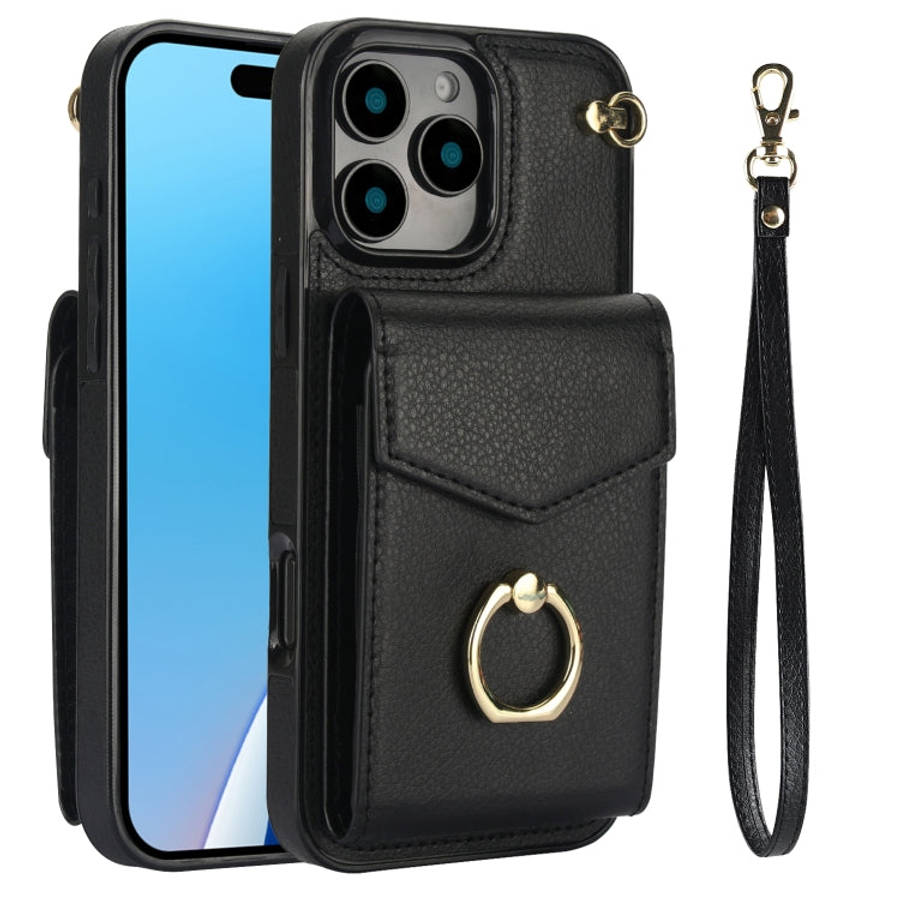 Ring Holder RFID Card Slot Phone Case, For iPhone 18 Pro / 17 Pro, For iPhone 18 Pro Max / 17 Pro...