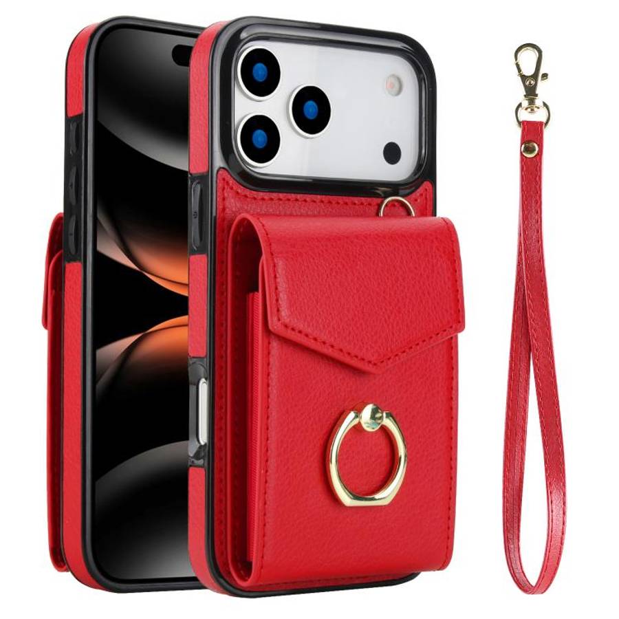 Ring Holder RFID Card Slot Phone Case, For iPhone 18 Pro / 17 Pro, For iPhone 18 Pro Max / 17 Pro...