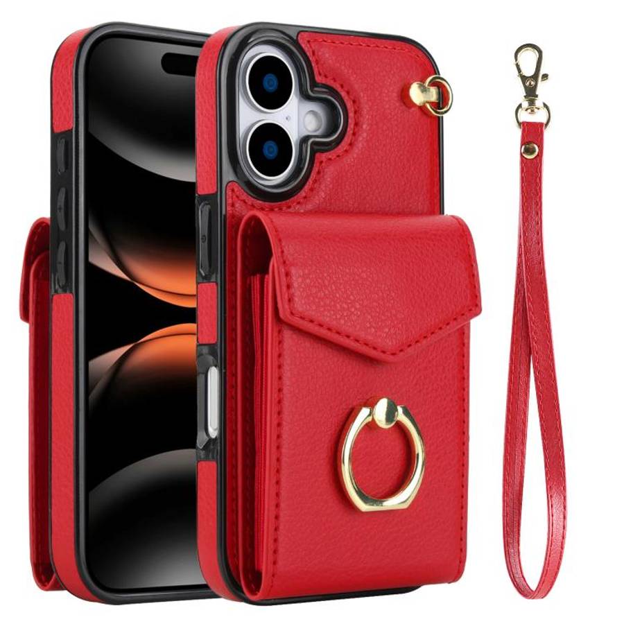 Ring Holder RFID Card Slot Phone Case, For iPhone 18 Pro / 17 Pro, For iPhone 18 Pro Max / 17 Pro...