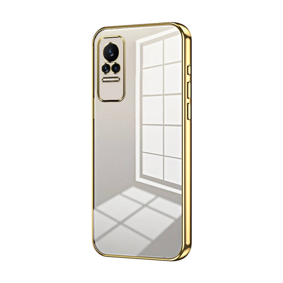 Transparent Plating Fine Hole Phone Case, For Xiaomi Civi / Civi 1S, For Xiaomi Poco M4 Pro, For ...