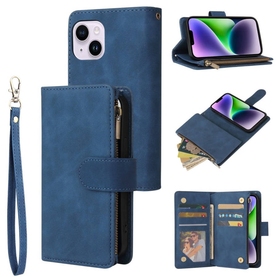 Multifunctional Multi-Card Wallet Phone Leather Case, For iPhone 15 Pro, For iPhone 15 Plus, For ...