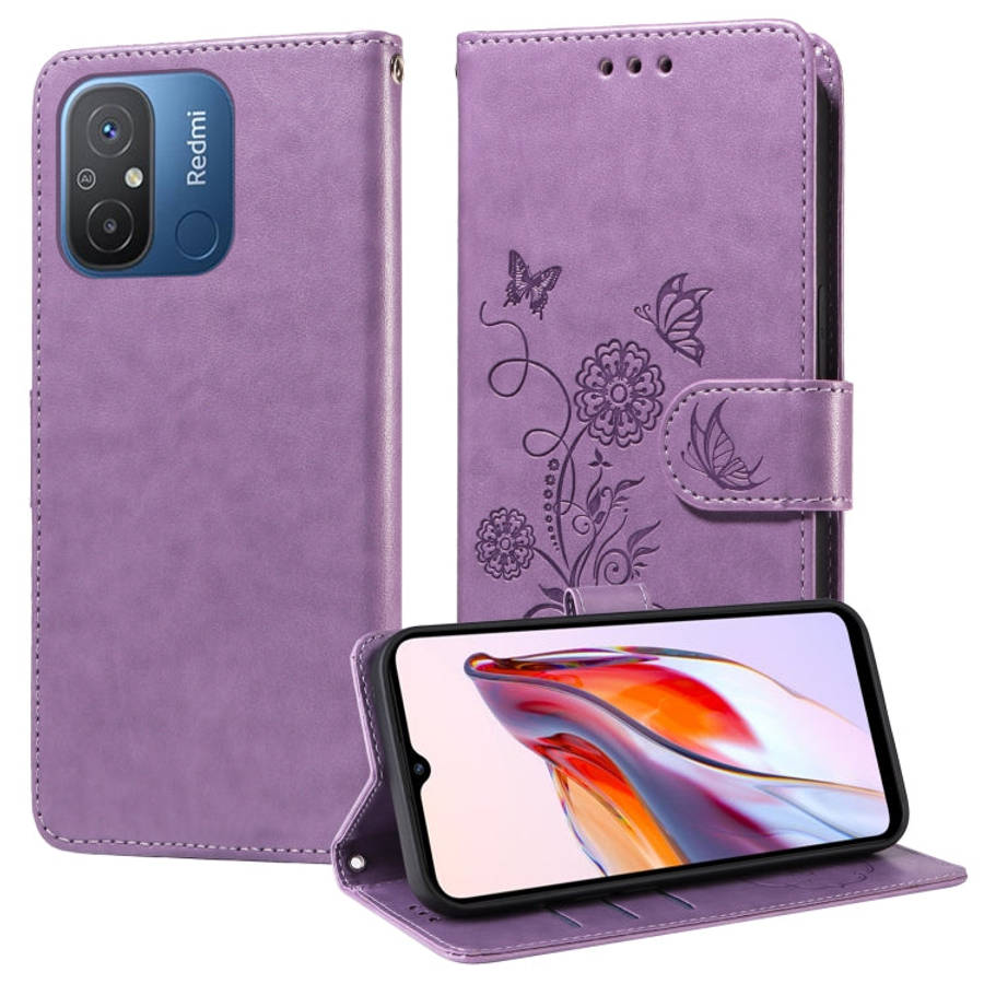 Embossed Butterfly Flowers Leather Phone Case, For Xiaomi Poco C50 / C51, For Xiaomi Poco C55 / R...