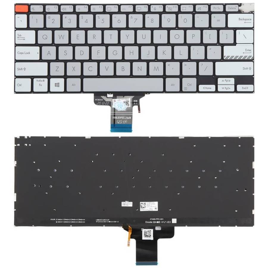 US Version Backlit Laptop Keyboard for Asus Vivobook Pro 14X M7400 M4700 M4700QC M4700PC M7600 M3...