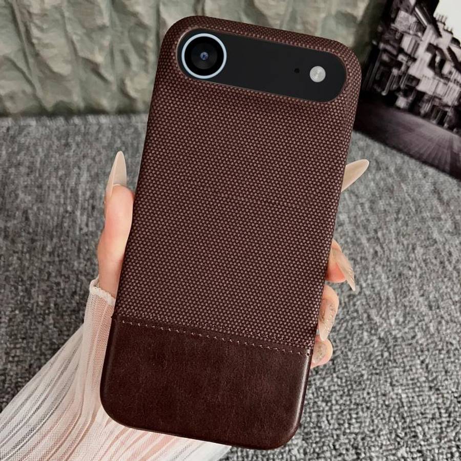 Stitching Cloth MagSafe Magnetic PC Hybrid PU Phone Case, For iPhone 18 Pro / 17 Pro, For iPhone ...