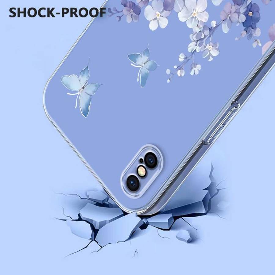 Flower Pattern Painted TPU Phone Case, For iPhone X / XS, For iPhone XR, For iPhone XS Max, For i...