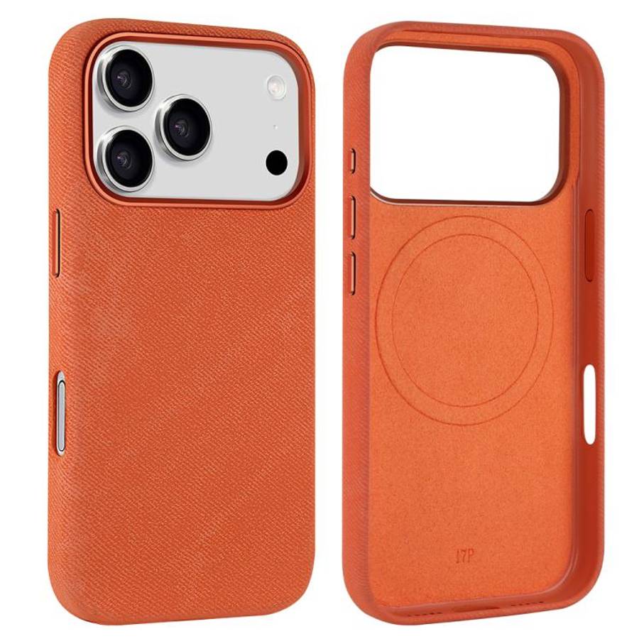 VIETAO Retro Denim Texture PU Leather MagSafe Phone Case, For iPhone 18 Pro / 17 Pro, For iPhone ...