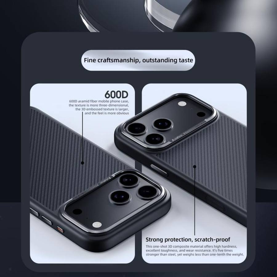 Carbon Fiber Kevlar MagSafe Magnetic Phone Case, For iPhone 17 Pro Max, For iPhone 17 Pro, For iP...