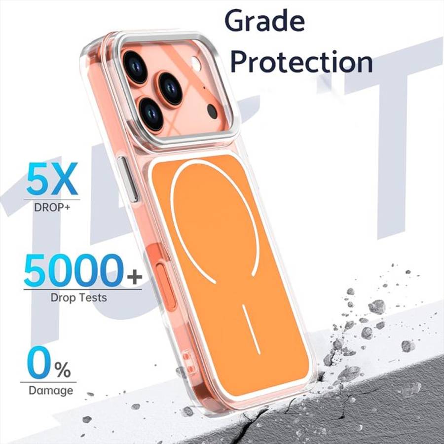 Electroplated Dual Color PC Hybrid TPU Soft Frame MagSafe Phone Case, For iPhone 18 Pro / 17 Pro,...