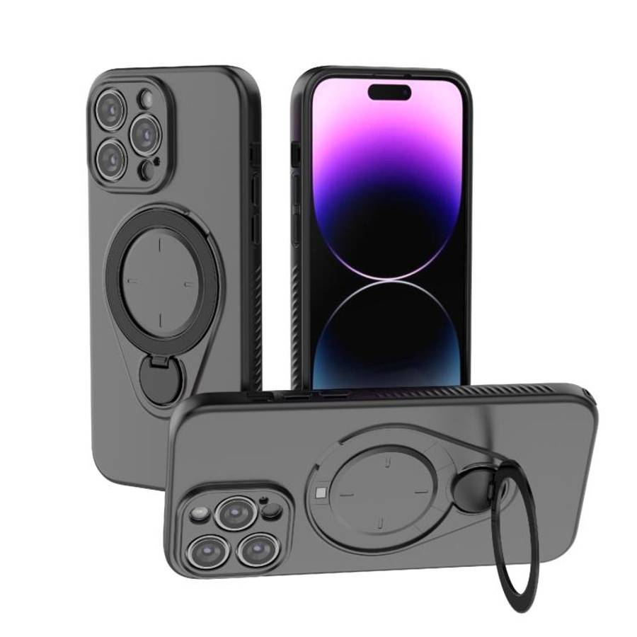 Ring Shield MagSafe TPU Phone Case with 360 Degree Rotating Holder, For iPhone 15 Pro Max, For iP...