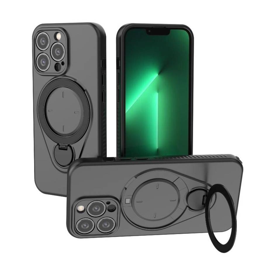 Ring Shield MagSafe TPU Phone Case with 360 Degree Rotating Holder, For iPhone 15 Pro Max, For iP...