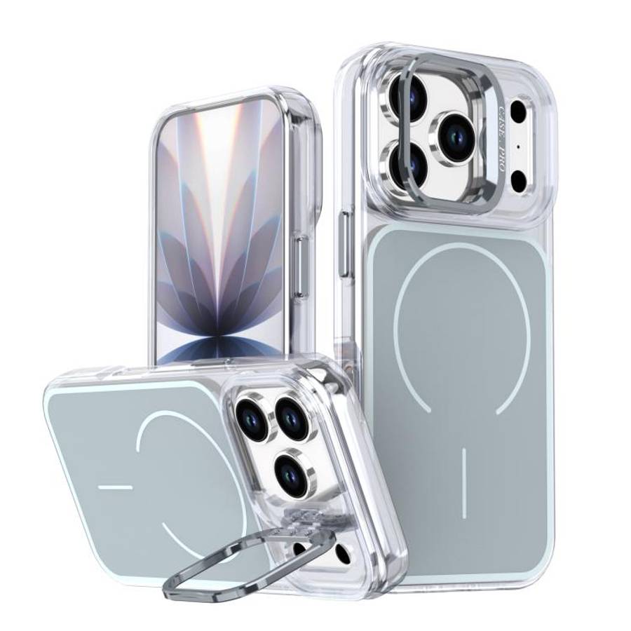 Bright Color Blocking Camera Bracket Magnetic Phone Case, For iPhone 18 Pro, For iPhone 18 Pro Ma...