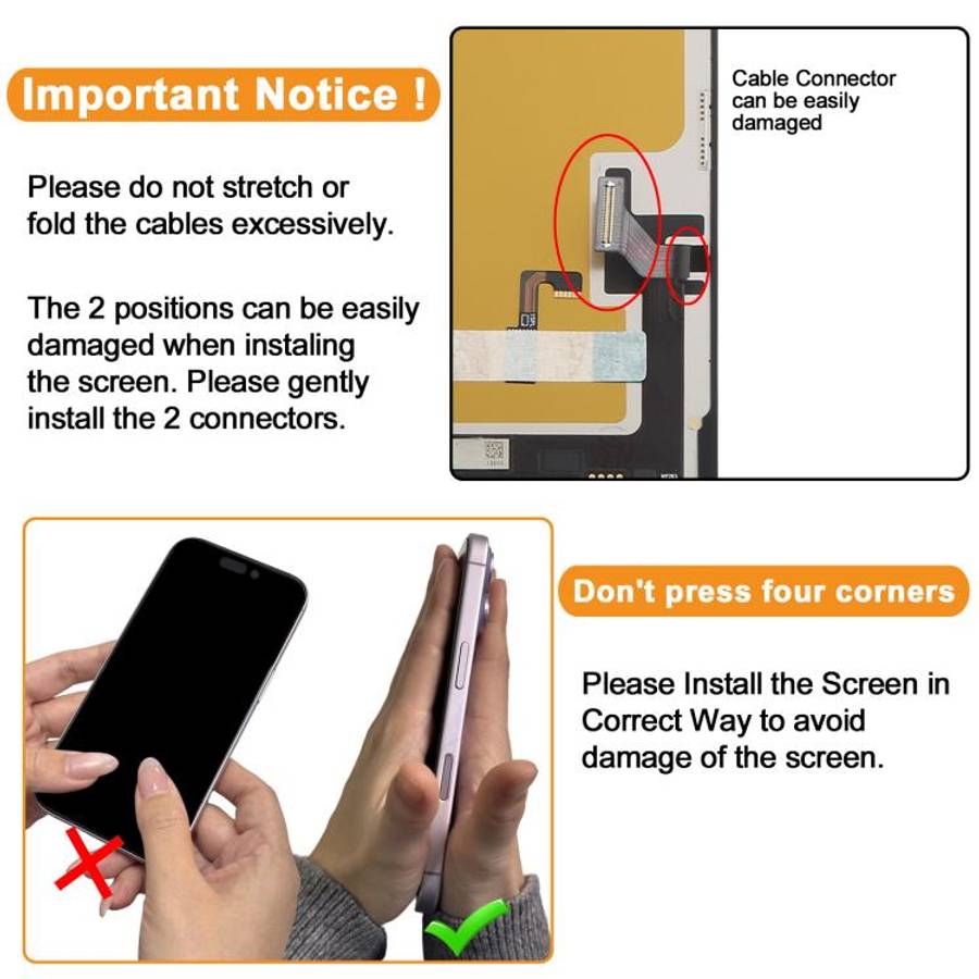 HXL Soft OLED Screen For iPhone 15, For iPhone 15