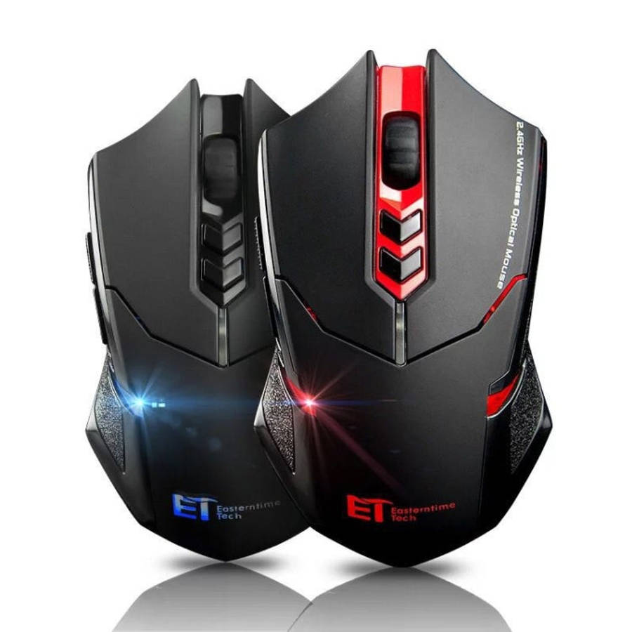 ET X-08 7-keys 2400DPI 2.4G Wireless Mute Gaming Mouse with USB Receiver & Colorful Backlight