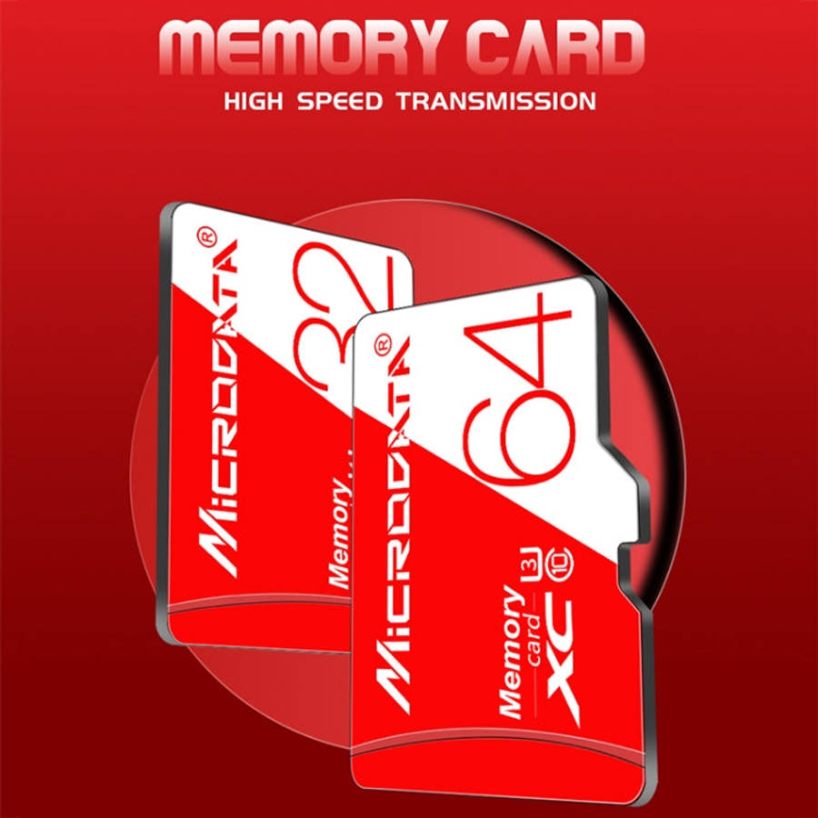 MICRODATA 64GB High Speed U3 Red and White TF(Micro SD) Memory Card, 64GB