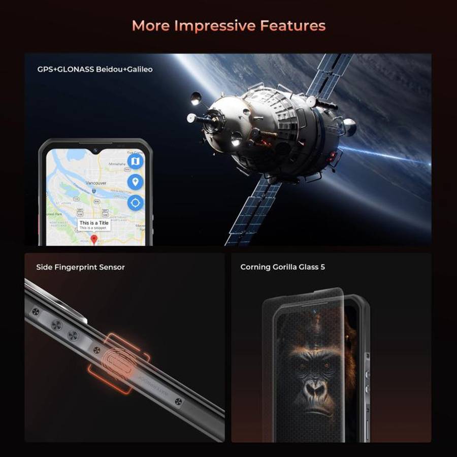 Oukitel WP55 Pro 5G Rugged Phone, 16GB+512GB, 108MP Camera, Fingerprint Identification, 6.6 inch ...