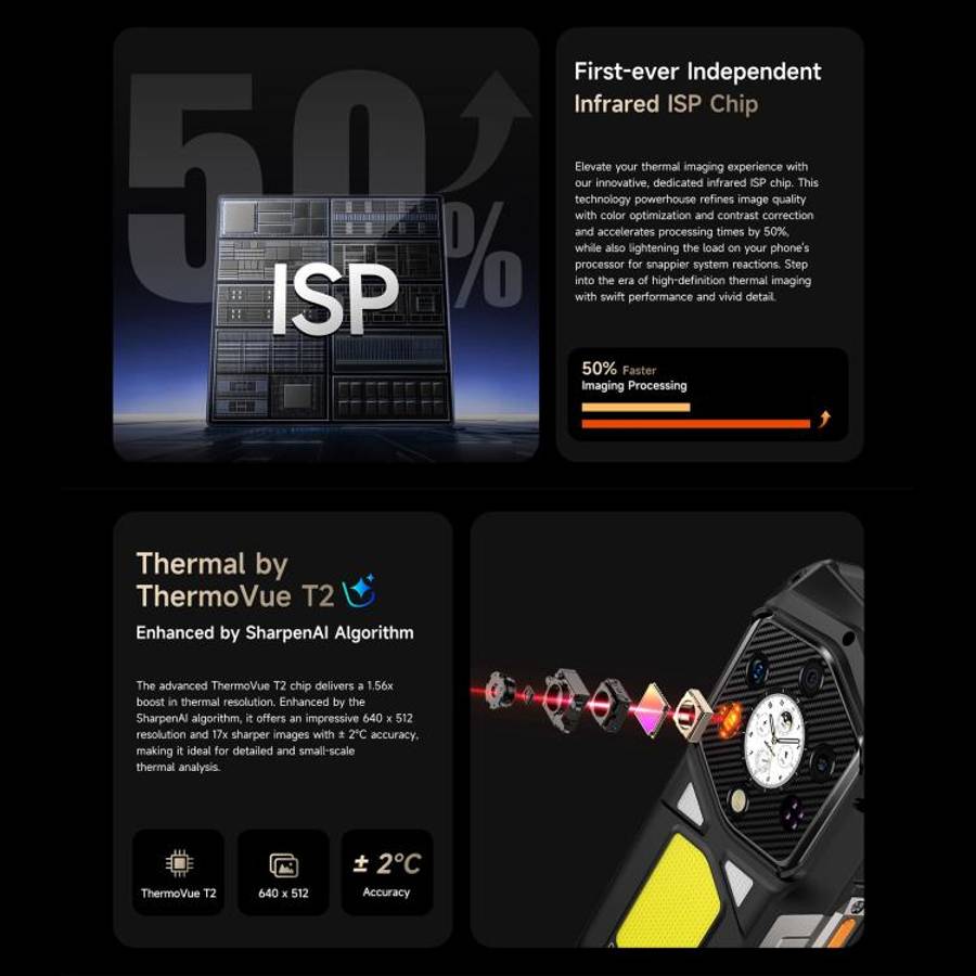 Ulefone Armor 29 Pro Thermal Version Rugged Phone, 16GB+512GB, Night Vision, 6.67 inch + 1.04 inc...