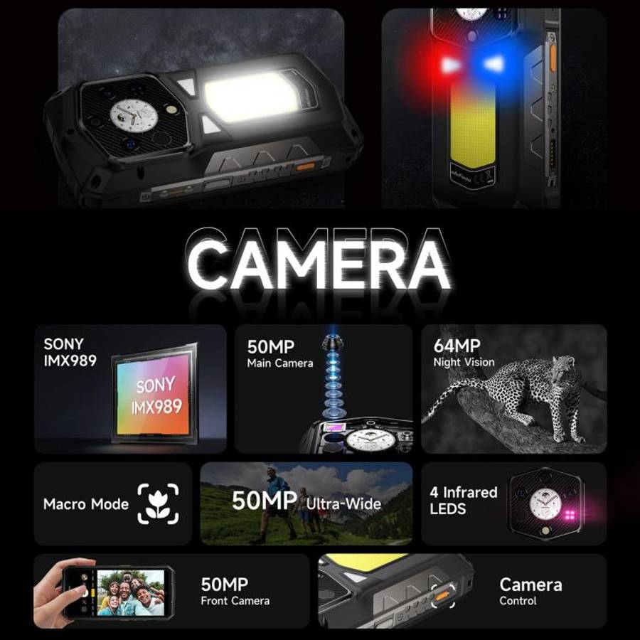 Ulefone Armor 29 Pro Rugged Phone, 16GB+512GB, Night Vision, 6.67 inch + 1.04 inch Android 15 Med...