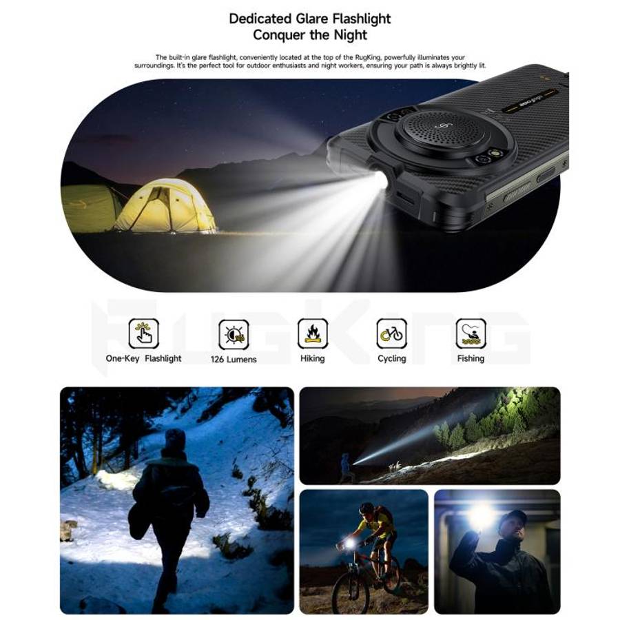 Ulefone RugKing, 8GB+256GB, IP68/IP69K Rugged Phone, 5.99 inch Android 15 Unisoc T7255 Octa Core,...