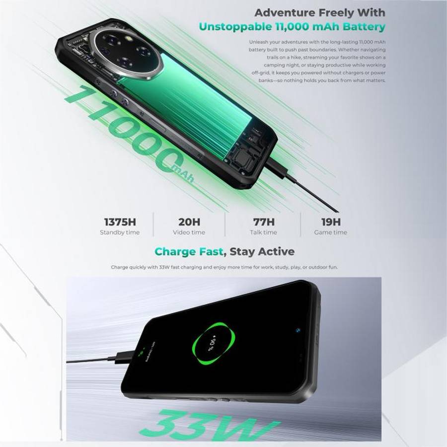 Oukitel WP62 Rugged Phone, 12GB+512GB, 108MP Camera, Fingerprint Identification, 6.6 inch Android...