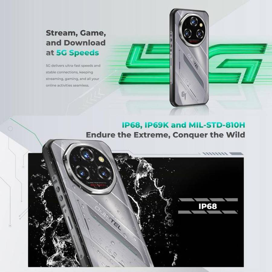 Oukitel WP62 Rugged Phone, 12GB+512GB, 108MP Camera, Fingerprint Identification, 6.6 inch Android...