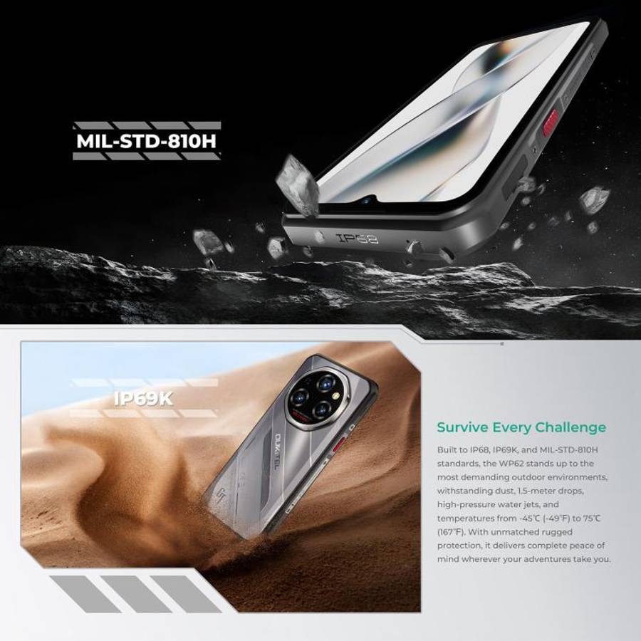 Oukitel WP62 Rugged Phone, 12GB+512GB, 108MP Camera, Fingerprint Identification, 6.6 inch Android...