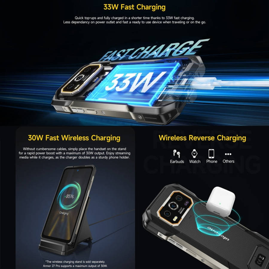 Ulefone Armor 27 Pro Rugged Phone, 12GB+256GB, Night Vision, 10600mAh, 6.78 inch Android 14 Media...
