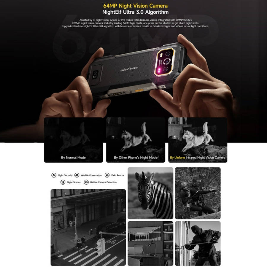 Ulefone Armor 27 Pro Rugged Phone, 12GB+256GB, Night Vision, 10600mAh, 6.78 inch Android 14 Media...