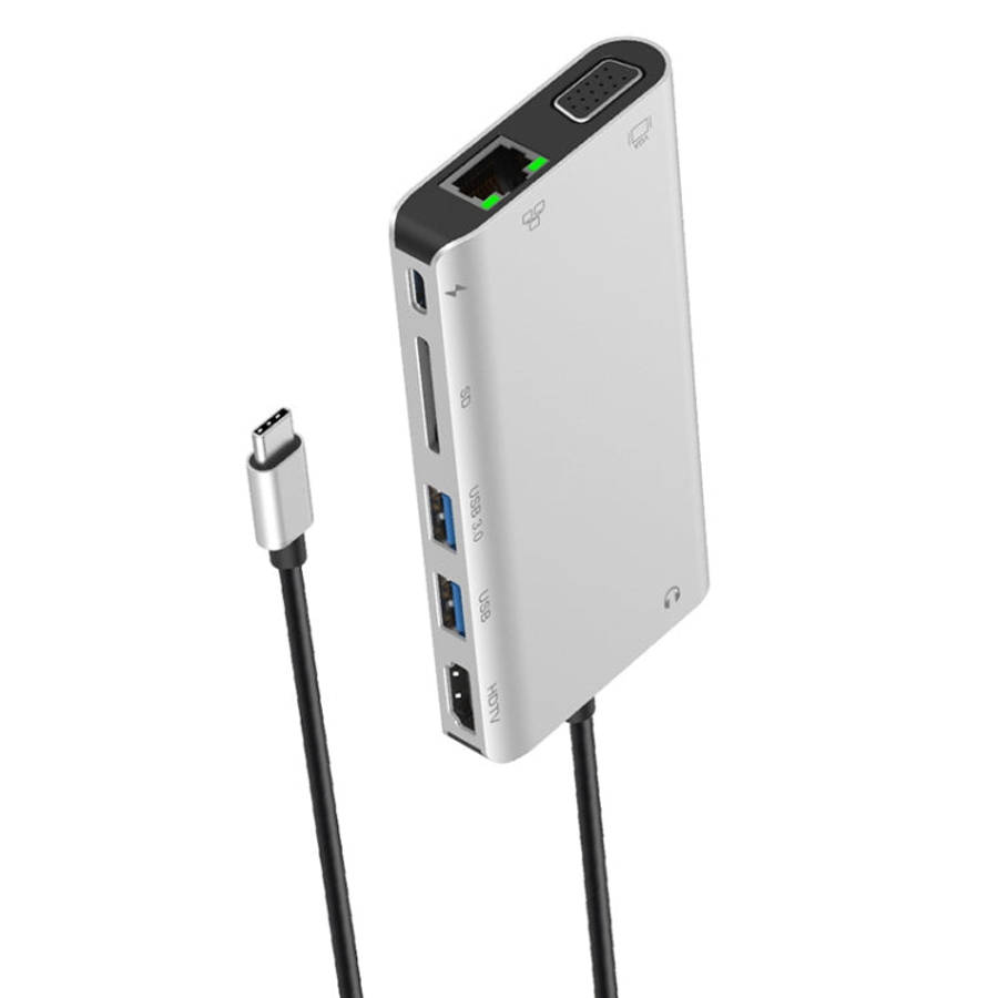 Onten 9591BD 8 in 1 USB-C / Type-C to PD USB-C / Type-C Charging + Gigabit Ethernet + Dual USB 3....