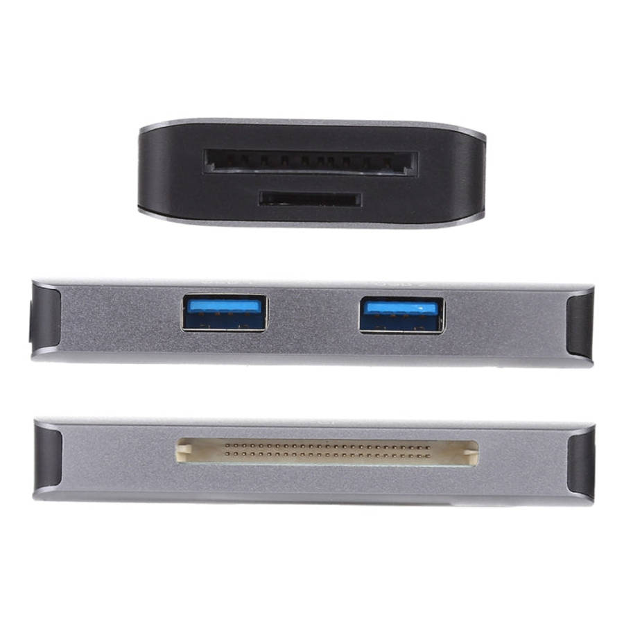 5 In 1 Dual USB 3.0 + CF + TF + SD Multi-function USB-C OTG Card Reader, 5 In 1 USB-C OTG