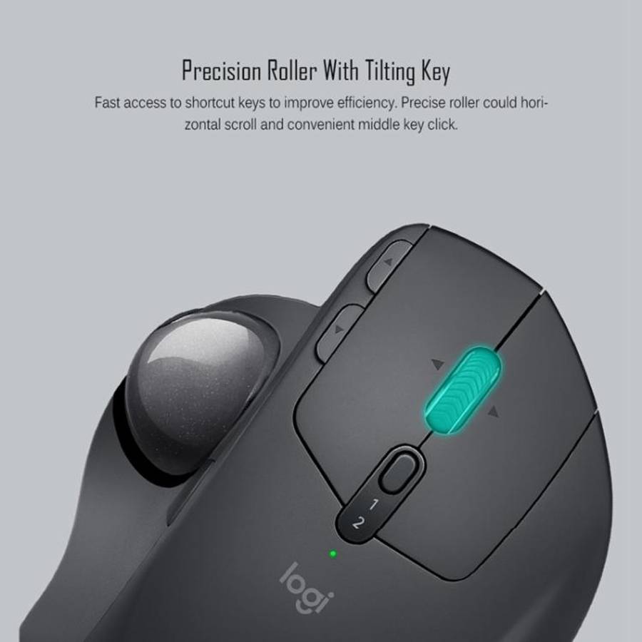 Logitech MX ERGO S 440DPI Bluetooth + Unifying Dual-mode Wireless Trackball Optical Mouse, MX ERGO S