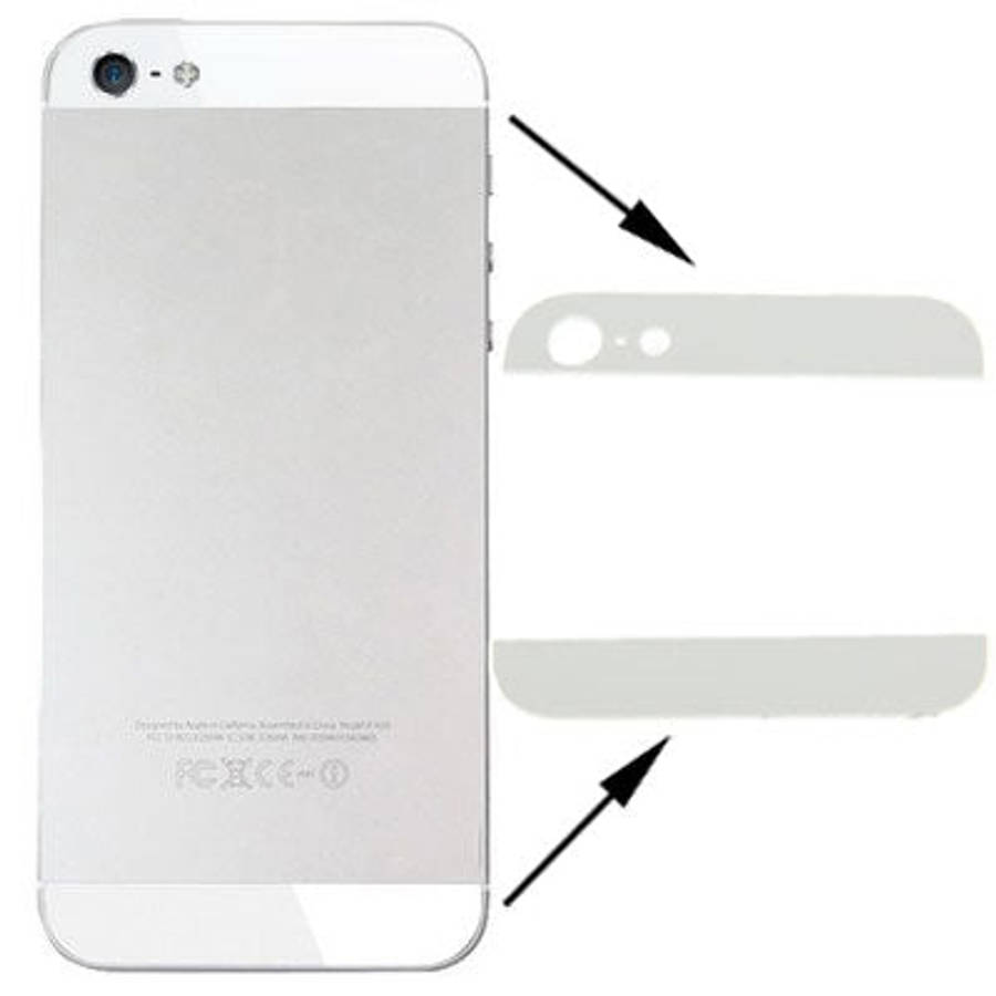 OEM Version Back Cover Top & Bottom Glass Lens for iPhone 5 (Golden), OEM For iPhone 5 White