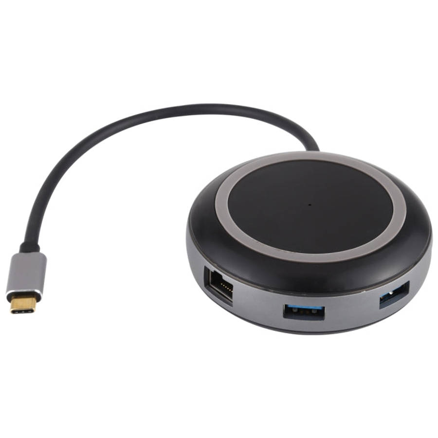 USB-C / Type-C to USB 3.0 x 3 + USB-C / Type-C + HDMI + RJ45 + SD / TF Card Reader Multi-function...