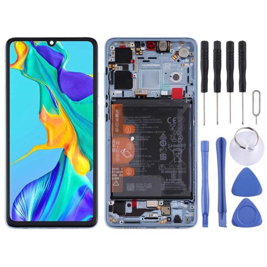 LCD Screen and Digitizer Full Assembly with Frame for Huawei P30, For P30, For Huawei P30(Origina...