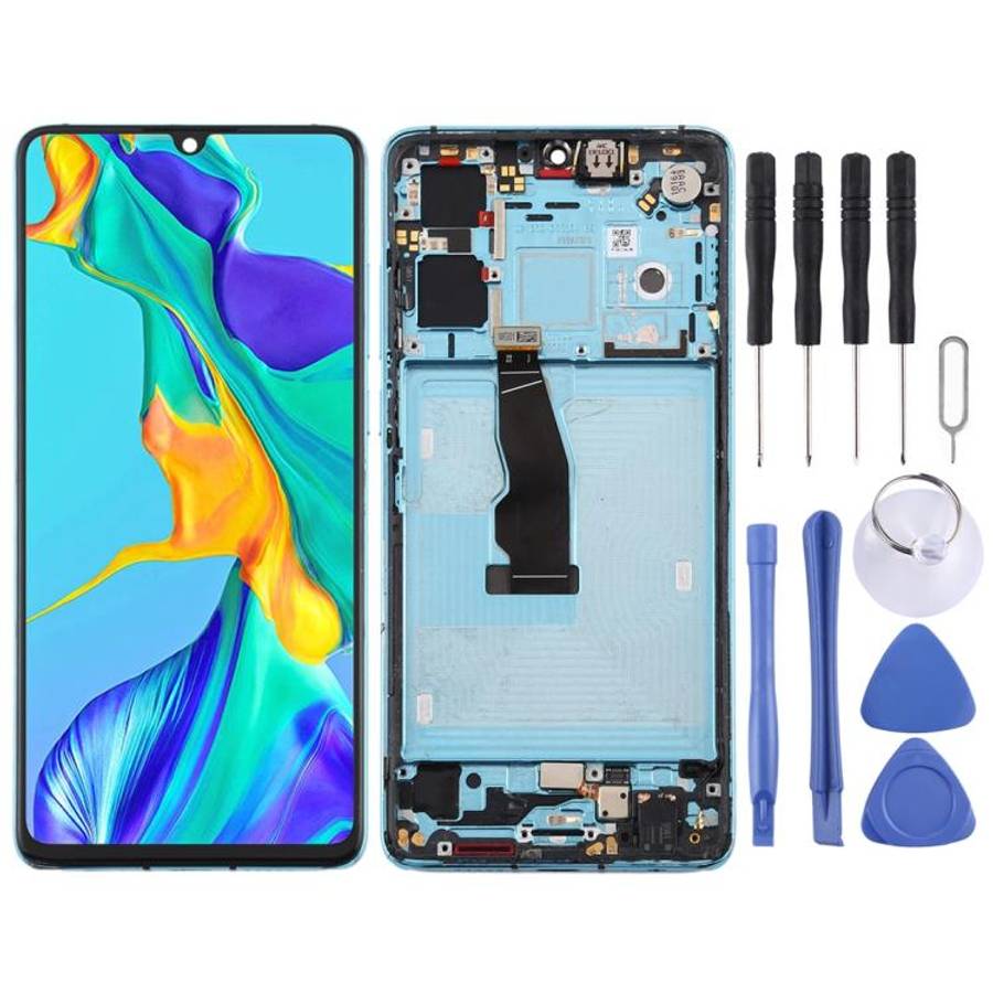 LCD Screen and Digitizer Full Assembly with Frame for Huawei P30, For P30, For Huawei P30(Origina...