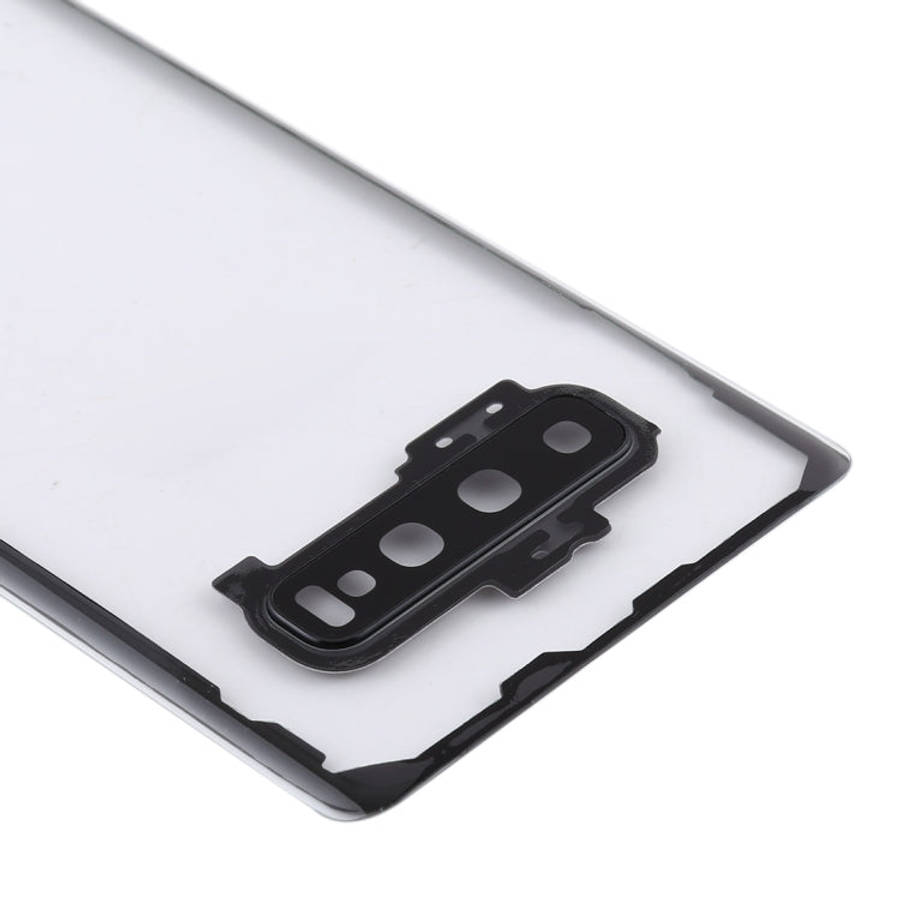 For Samsung Galaxy S10+ SM-G9750 G975F Transparent Battery Back Cover with Camera Lens Frame, For...