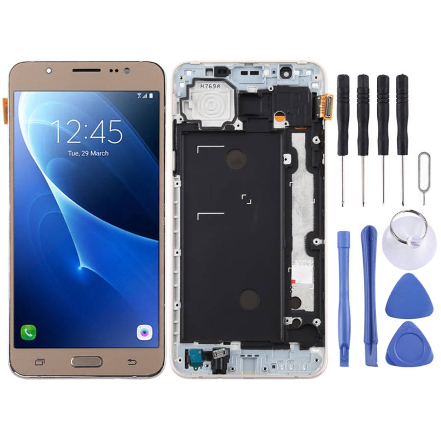 TFT Material LCD Screen and Digitizer Full Assembly with Frame for Galaxy J7 (2016) / J710F, For ...