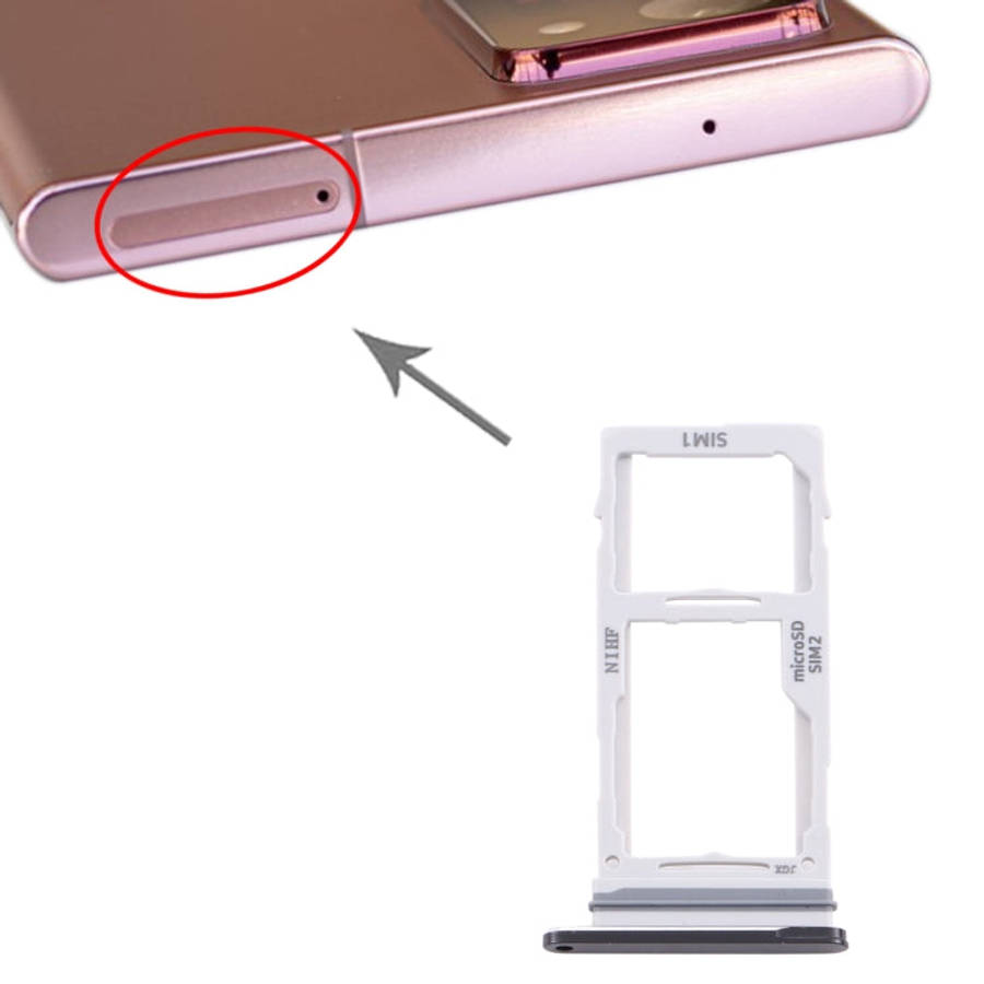 For Samsung Galaxy Note20 Ultra SIM Card Tray + SIM Card Tray / Micro SD Card Tray, For Samsung G...