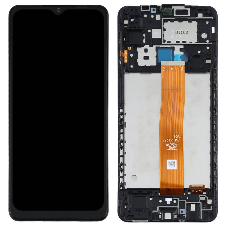 Original LCD Screen and Digitizer Full Assembly with Frame for Samsung Galaxy A12 4G SM-A125F, Fo...