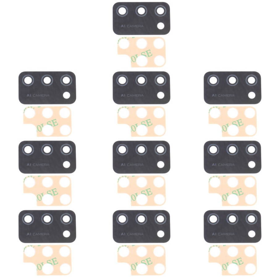 For Samsung Galaxy A02s SM-A025F 10pcs Back Camera Lens, For Samsung Galaxy A02s