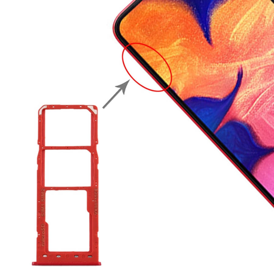 For Galaxy A10 SIM Card Tray + SIM Card Tray + Micro SD Card Tray, For Samsung Galaxy A10, For Ga...